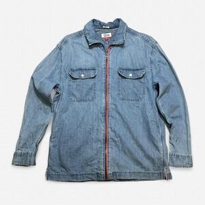 Y2K Tommy Hilfiger Denim Jacket Big Spell Out Size M
